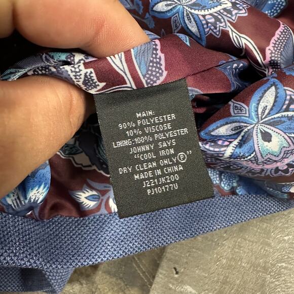 Johnny Bigg Men's Blue Venice Textured Stretch Blazer Size 46 NWT J221JK200 - Picture 8 of 15